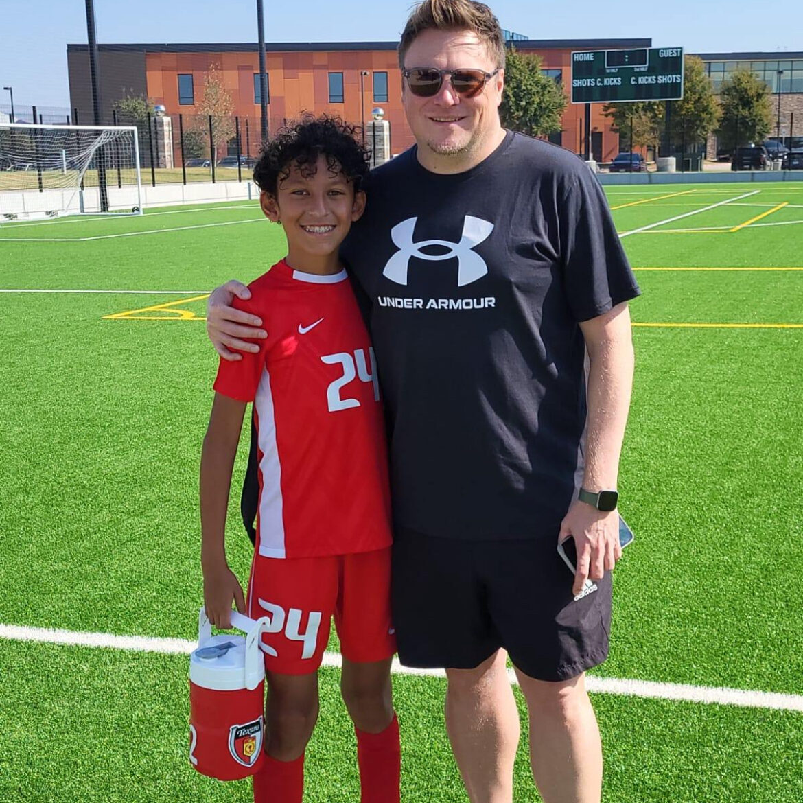 Roberto Avey Soccer Trainer with Student