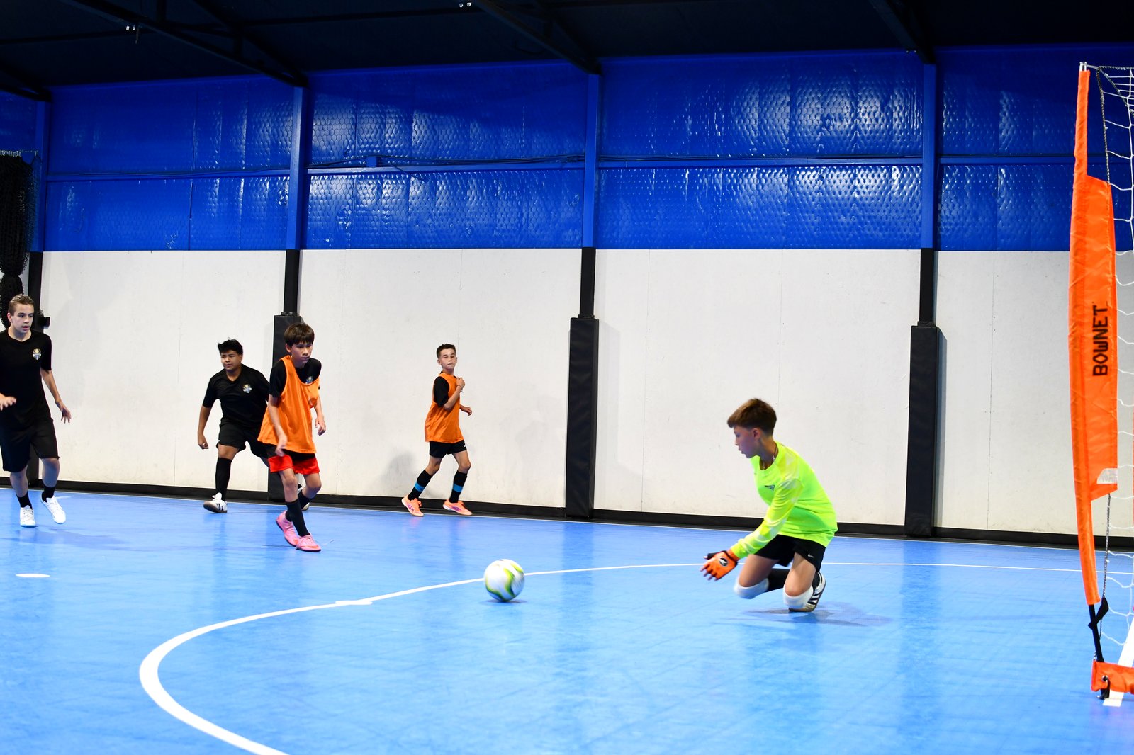 Joga Labs futsal match action in Keller, TX